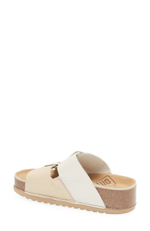 On Foot Seattle Platform Sandal In Beige/blanco