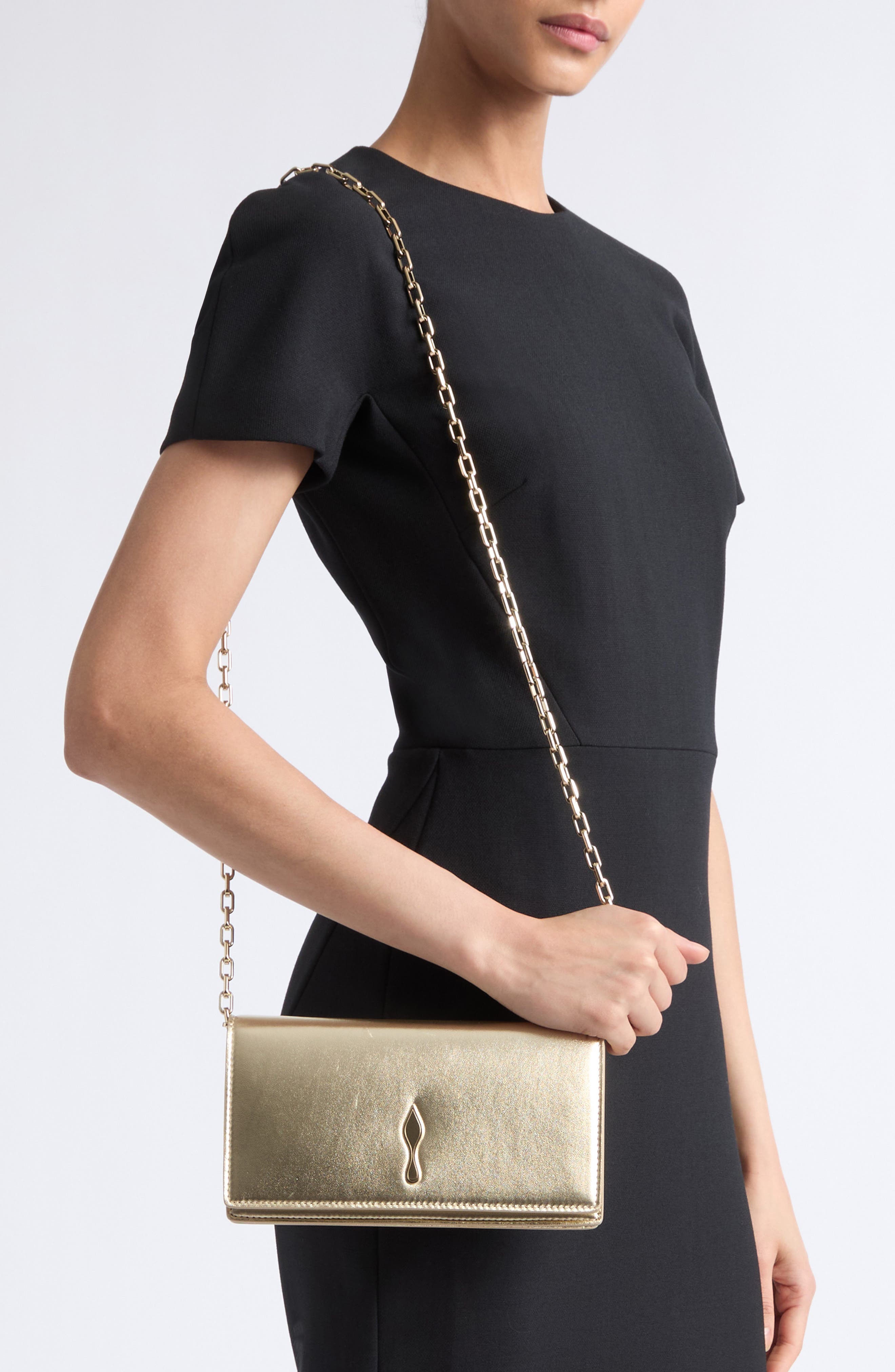 Bettina Metallic Leather Clutch, Alternate, color, PL12 PLATINE/ GOLD