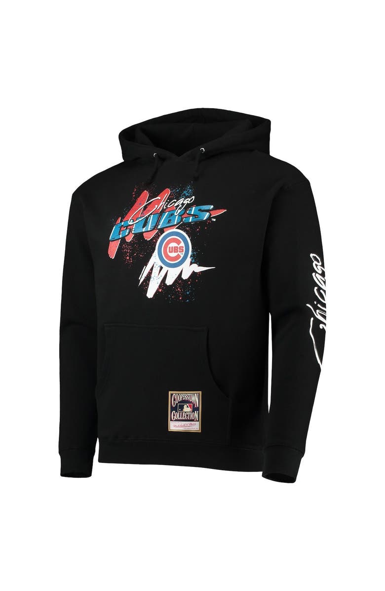 Mitchell & Ness Men's Mitchell & Ness Black Chicago Cubs Hyper Hoops Pullover Hoodie, Alternate, color, Black