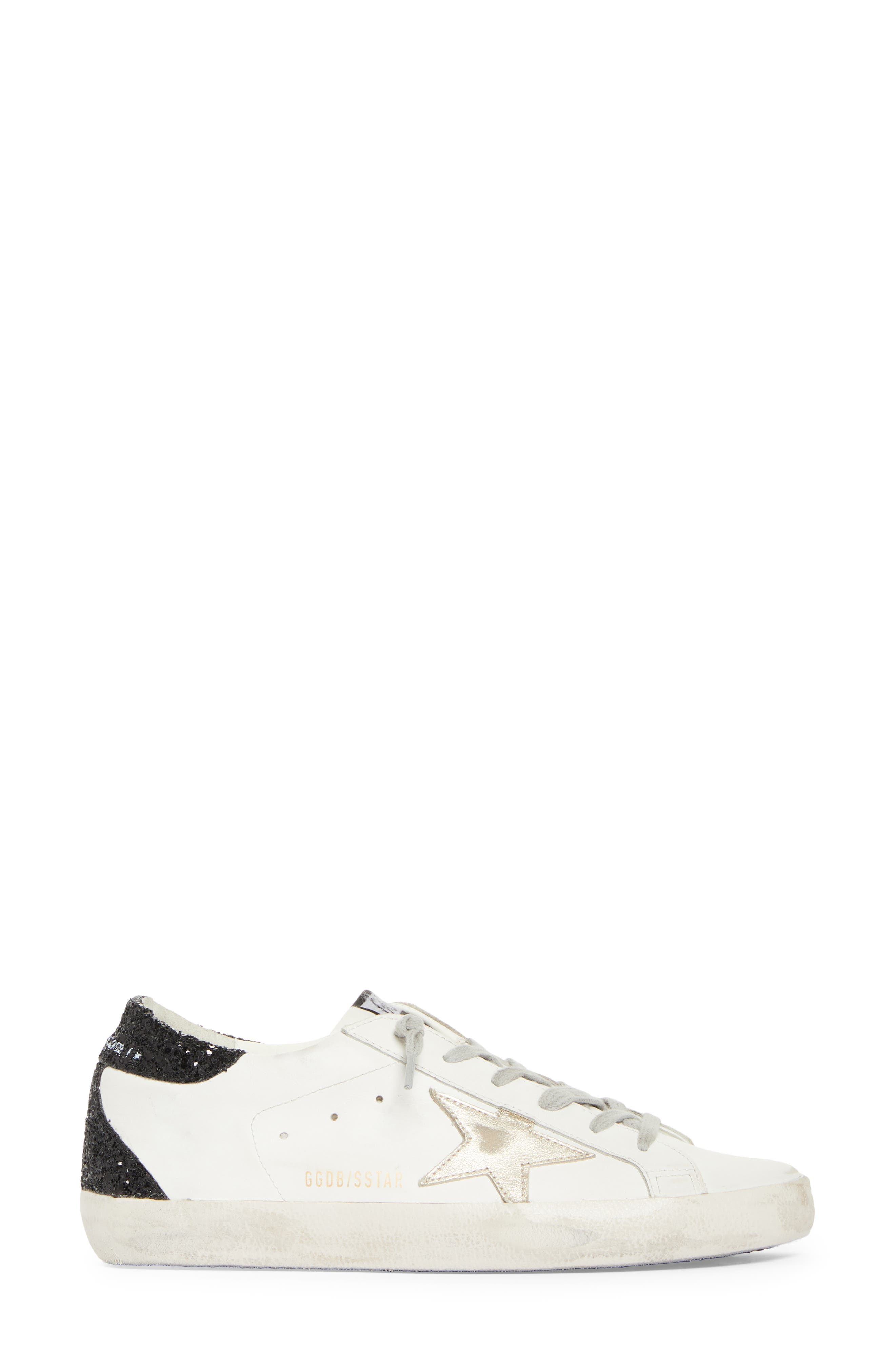 Golden Goose Super-Star Low Top Sneaker, Alternate, color, White/ Gold/ Black