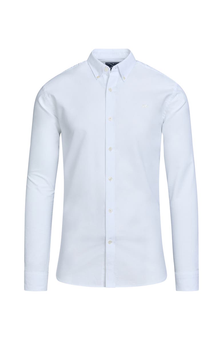 Raging Bull Long Sleeve Oxford Shirt, Alternate, color, White