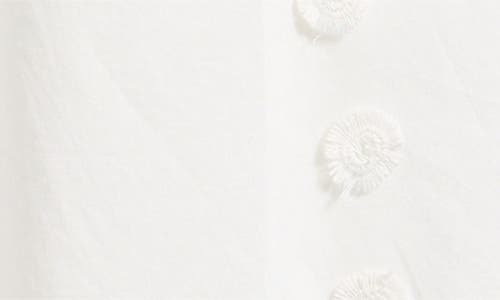 Ulla Johnson Kyla Floral Appliqué Cotton Cover-up Wrap Skirt In White