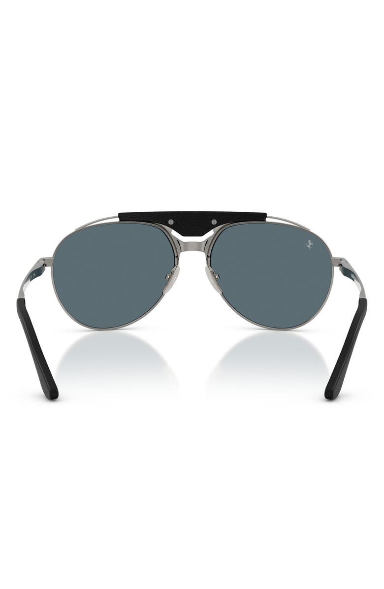 Ferrari 59mm Pilot Sunglasses, Alternate, color, Gunmetal / Blue