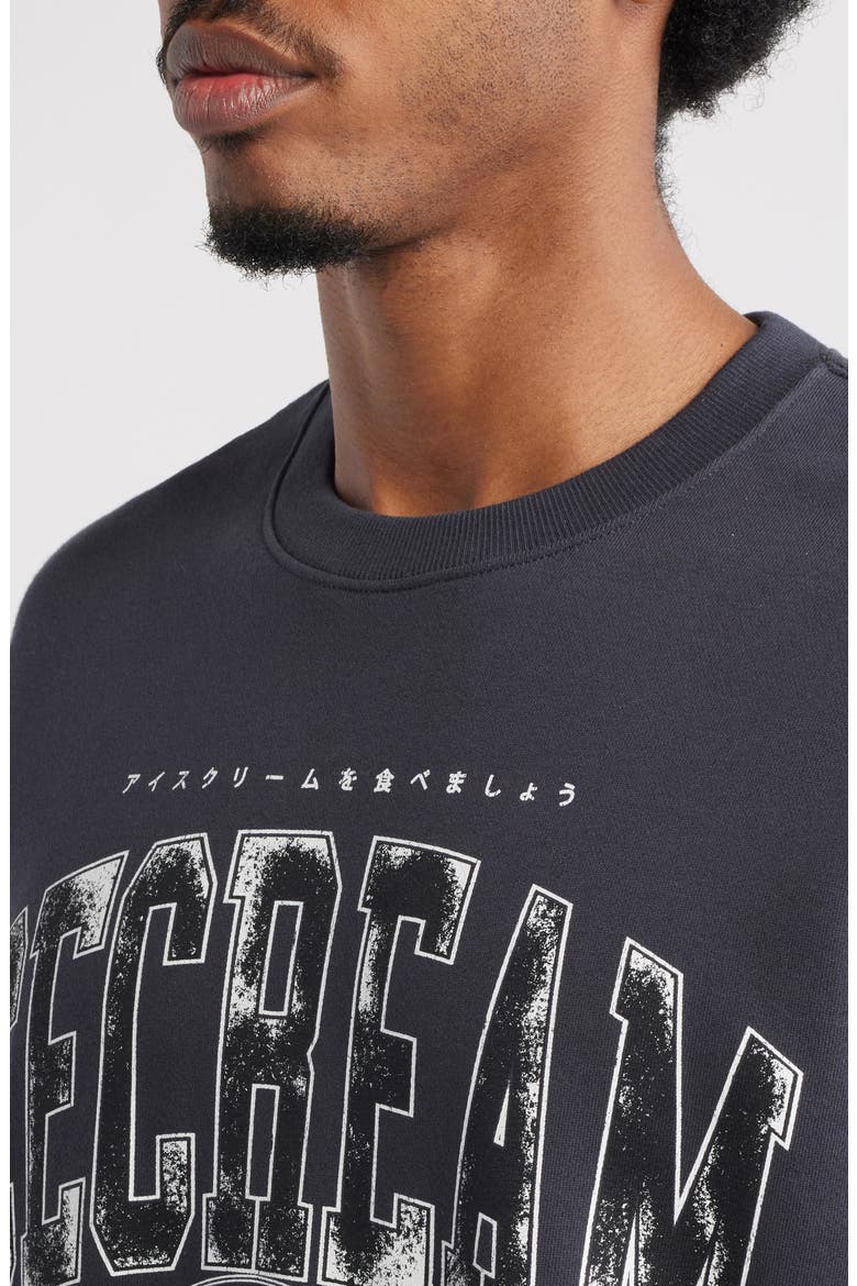 College Graphic Sweatshirt, Alternate, color, CHARCOAL