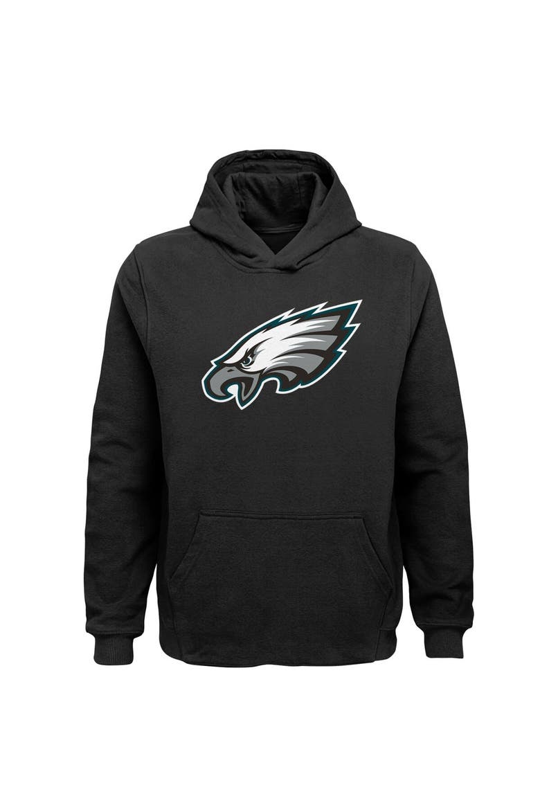 Youth Black Philadelphia Eagles Team Logo Pullover Hoodie, Main, color, Black