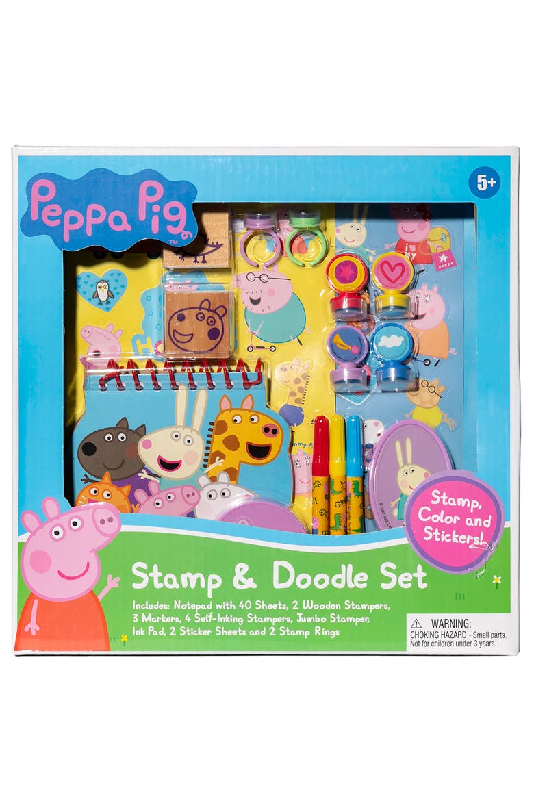 Stamp & Doodle, Peppa Pig Creativity Set, Spiral Notebook, Kids 5+, Main, color, Multicolored