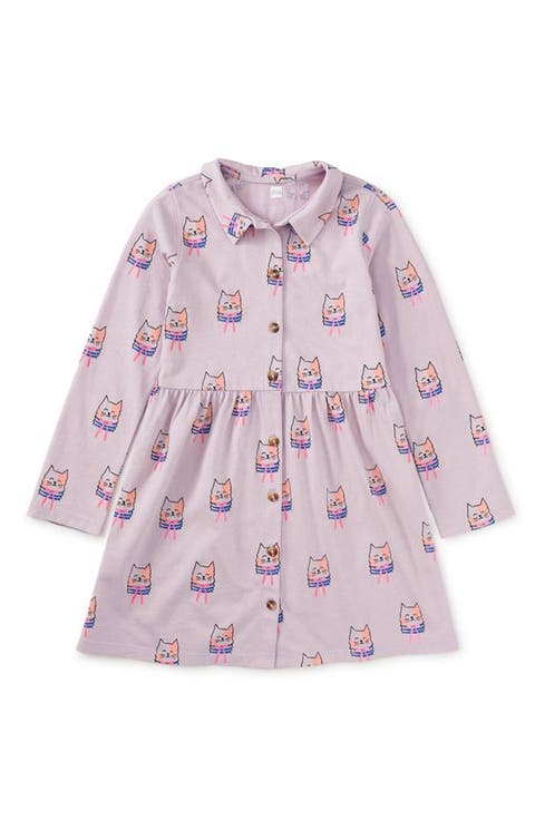 Collared Long Sleeve Shirtdress