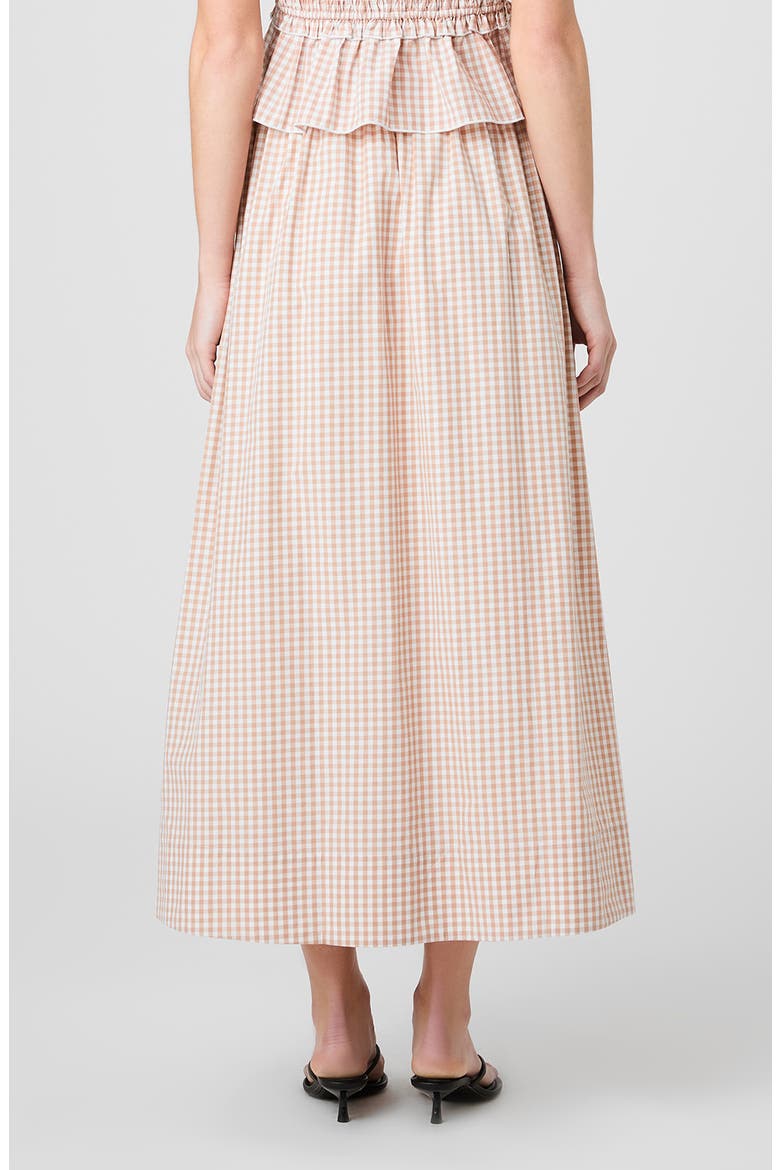 Gingham Maxi Skirt, Alternate, color, PETITE GINGHAM ALMOND NUDE