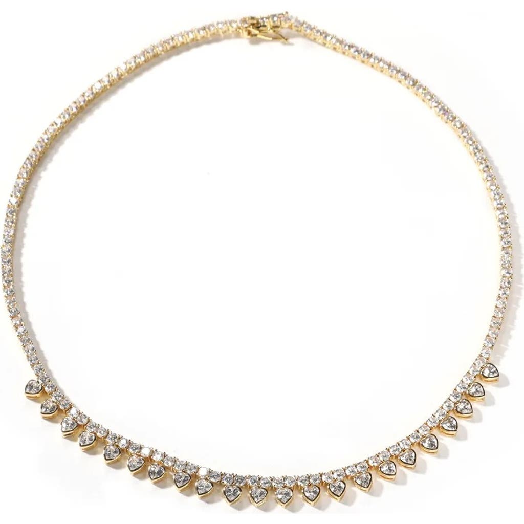 Mazin Jewels Iced Heart Necklace