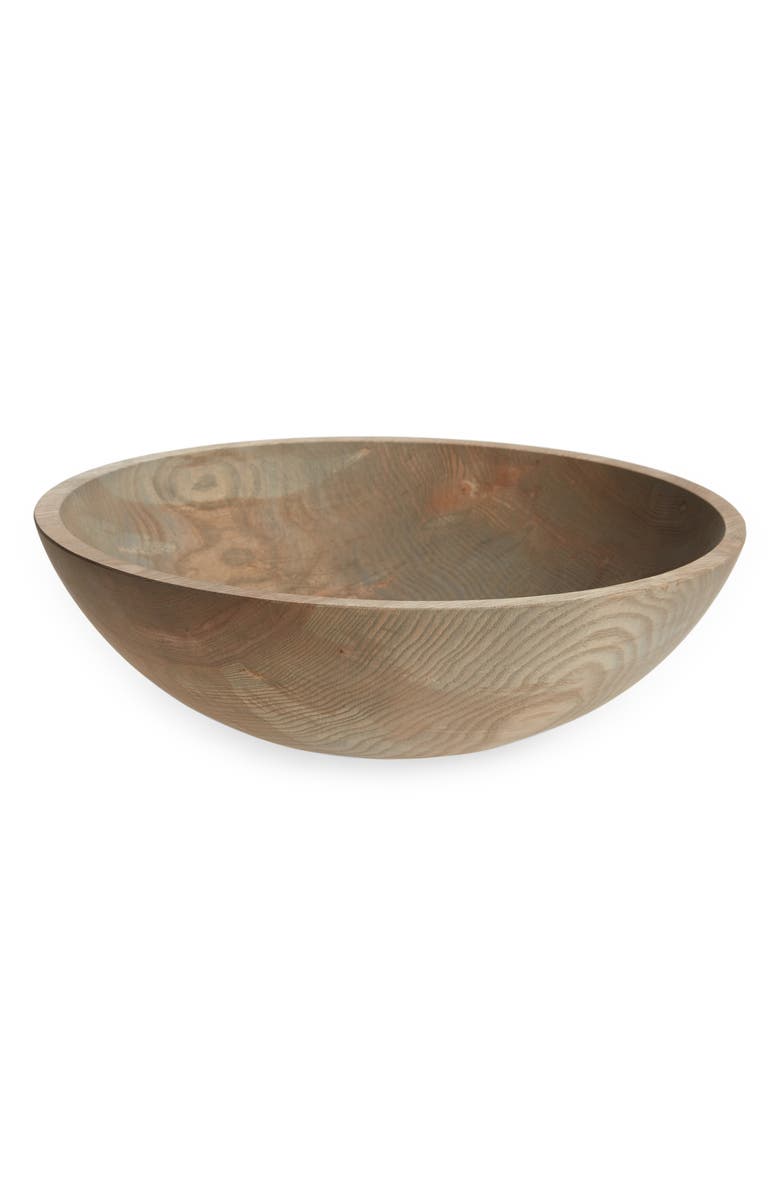 Farmhouse Pottery 15-Inch Crafted Wooden Bowl, Main, color, 