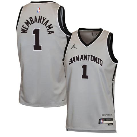 Youth Jordan Brand Victor Wembanyama Silver San Antonio Spurs Swingman Jersey - Statement Edition