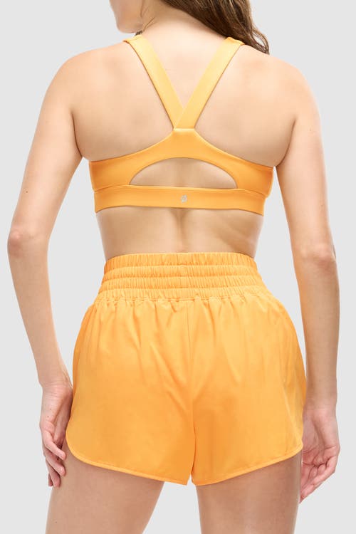 Peloton Cadent Mid Neck V Strap Bra In Amber