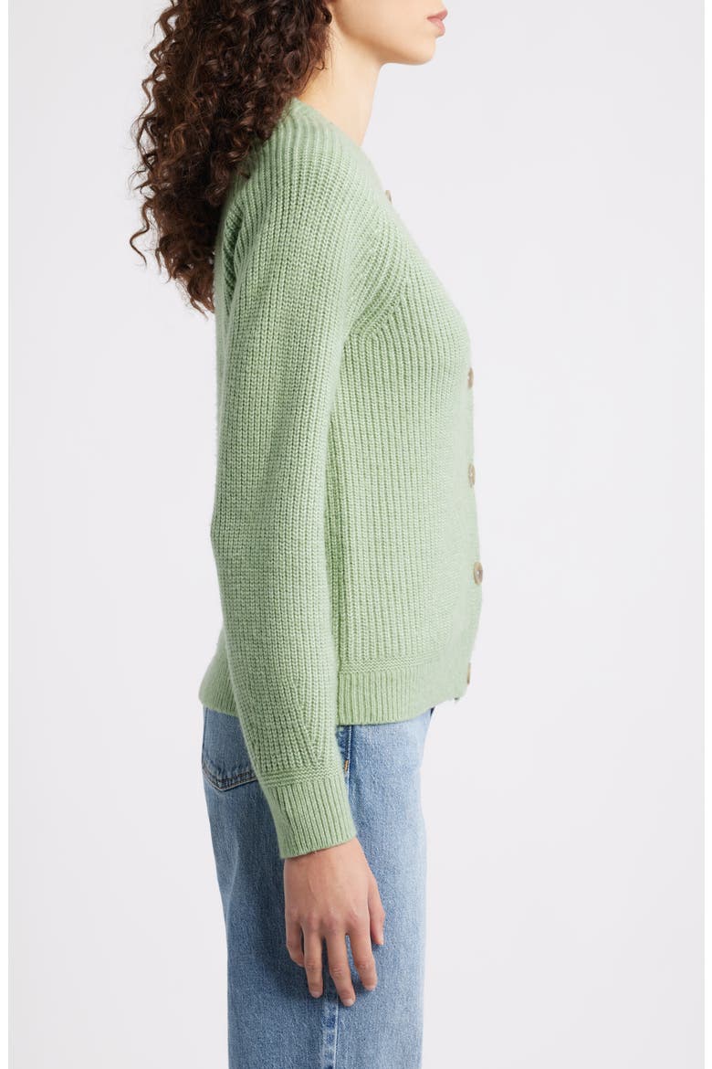 Cozy Rib Cardigan, Alternate, color, GREEN HEDGE