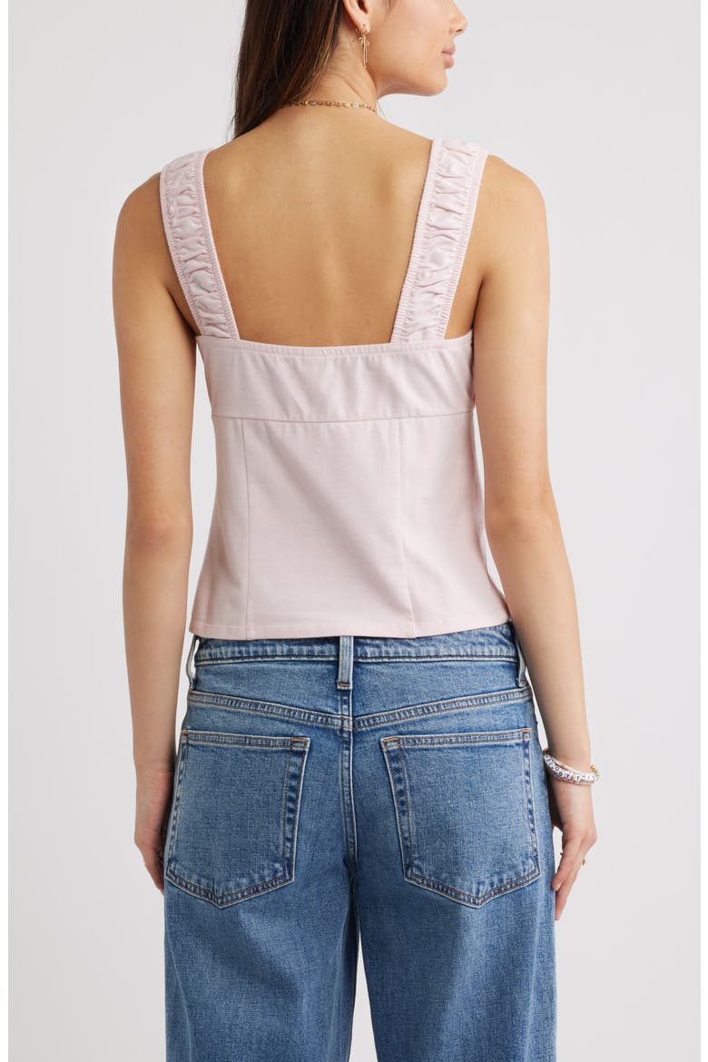 Ruched Tank Top, Alternate, color, PINK BALM