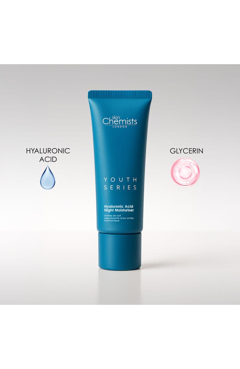 SKINCHEMISTS Youth Series 1% Hyaluronic Acid Night Moisturiser 50ml, Alternate, color, White