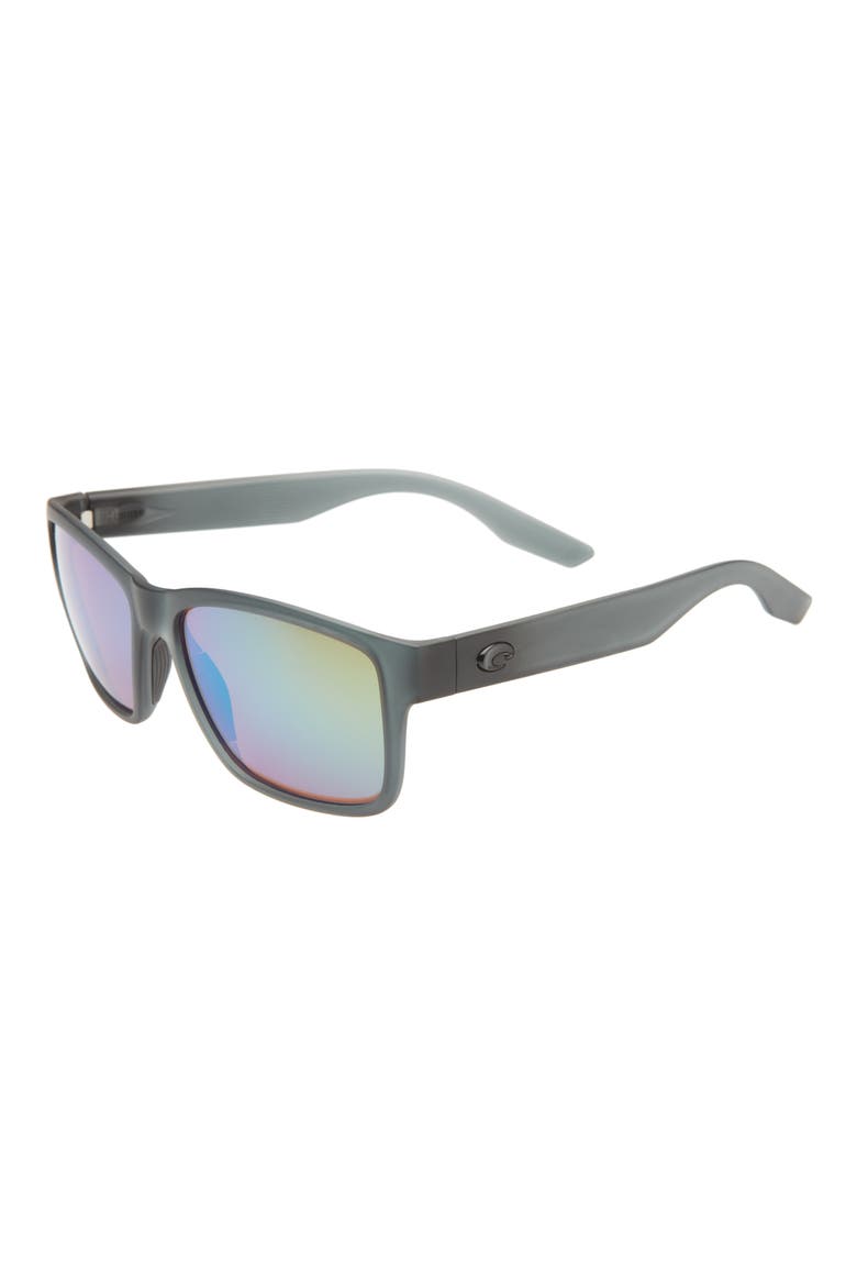 Square Polarized Sunglasses, Alternate, color, MATTE SMOKE CRYSTAL/ GREEN