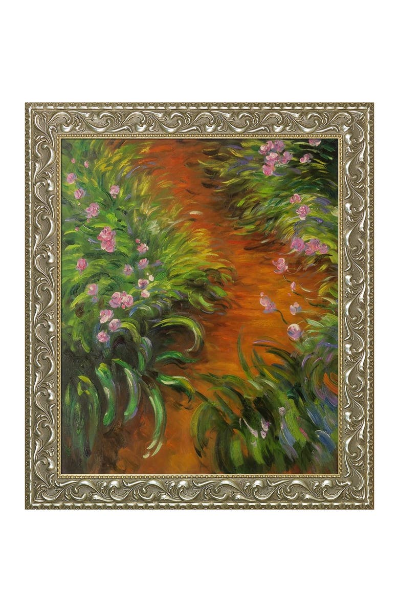 OVERSTOCK ART Irises by Claude Monet Framed Hand Painted Oil on Canvas, Main, color, 