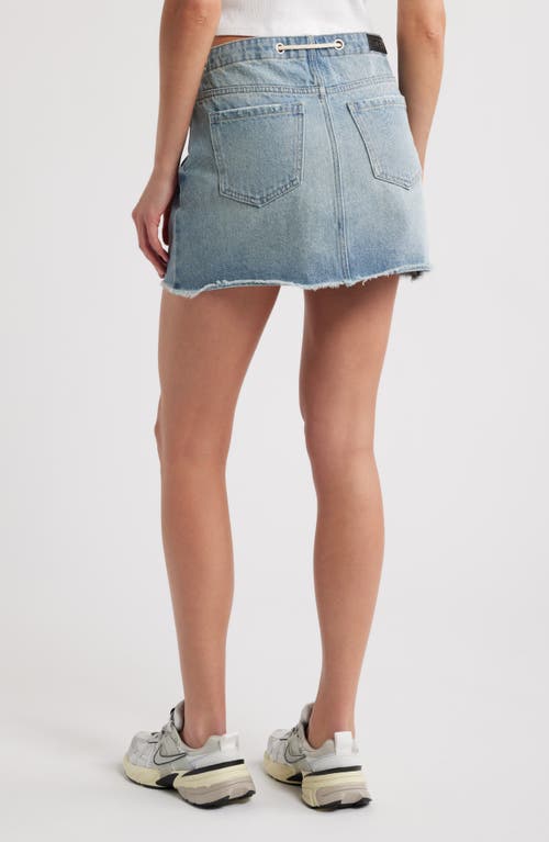 Ptcl Ridge Drawstring Waist Cutoff Denim Shorts In Indigo