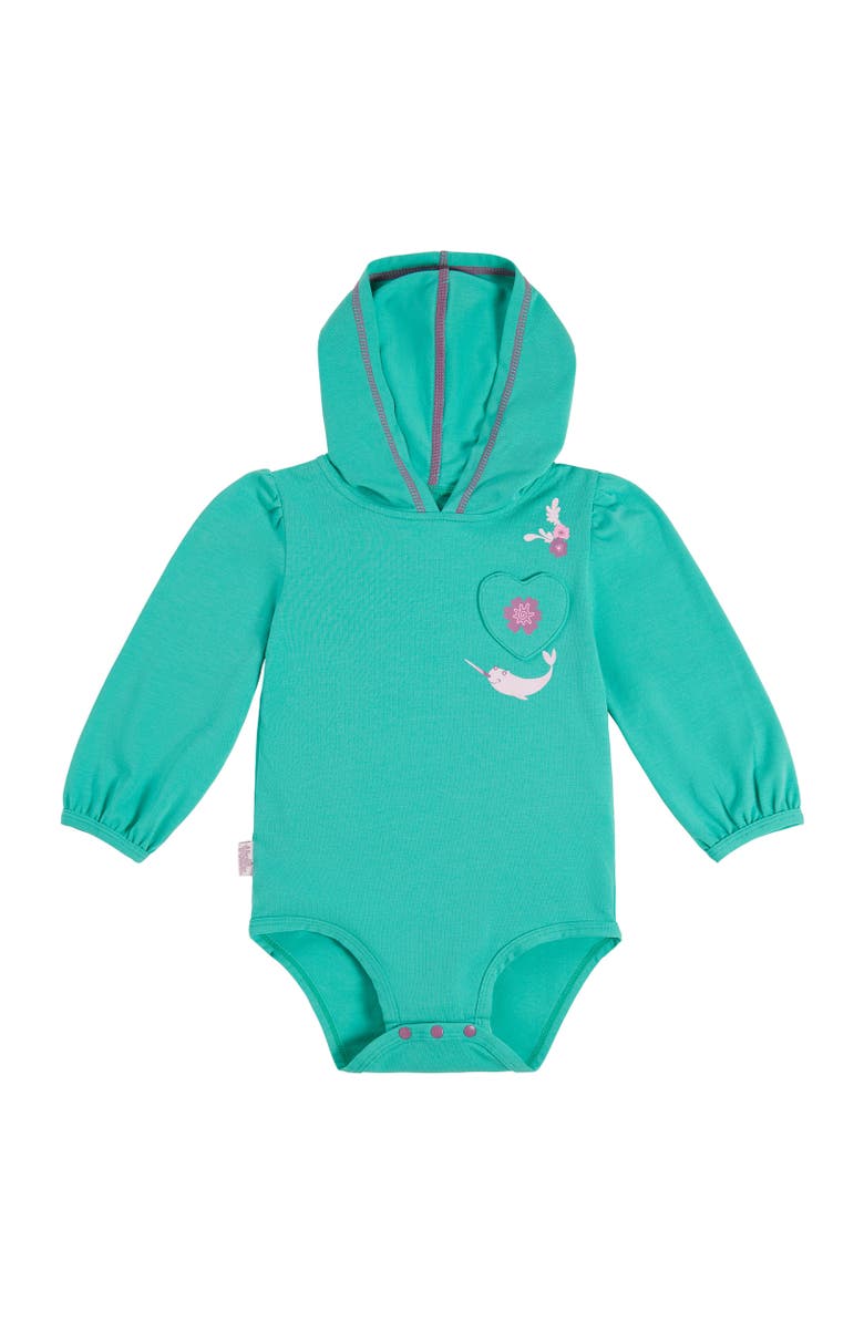 UV Skinz Hooded Sunzie, Main, color, Turquoise Narwhal