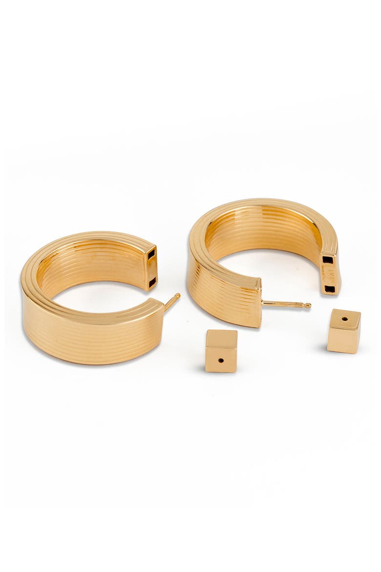 Medium Signora Hollow Hoop Earrings, Alternate, color, YELLOW GOLD
