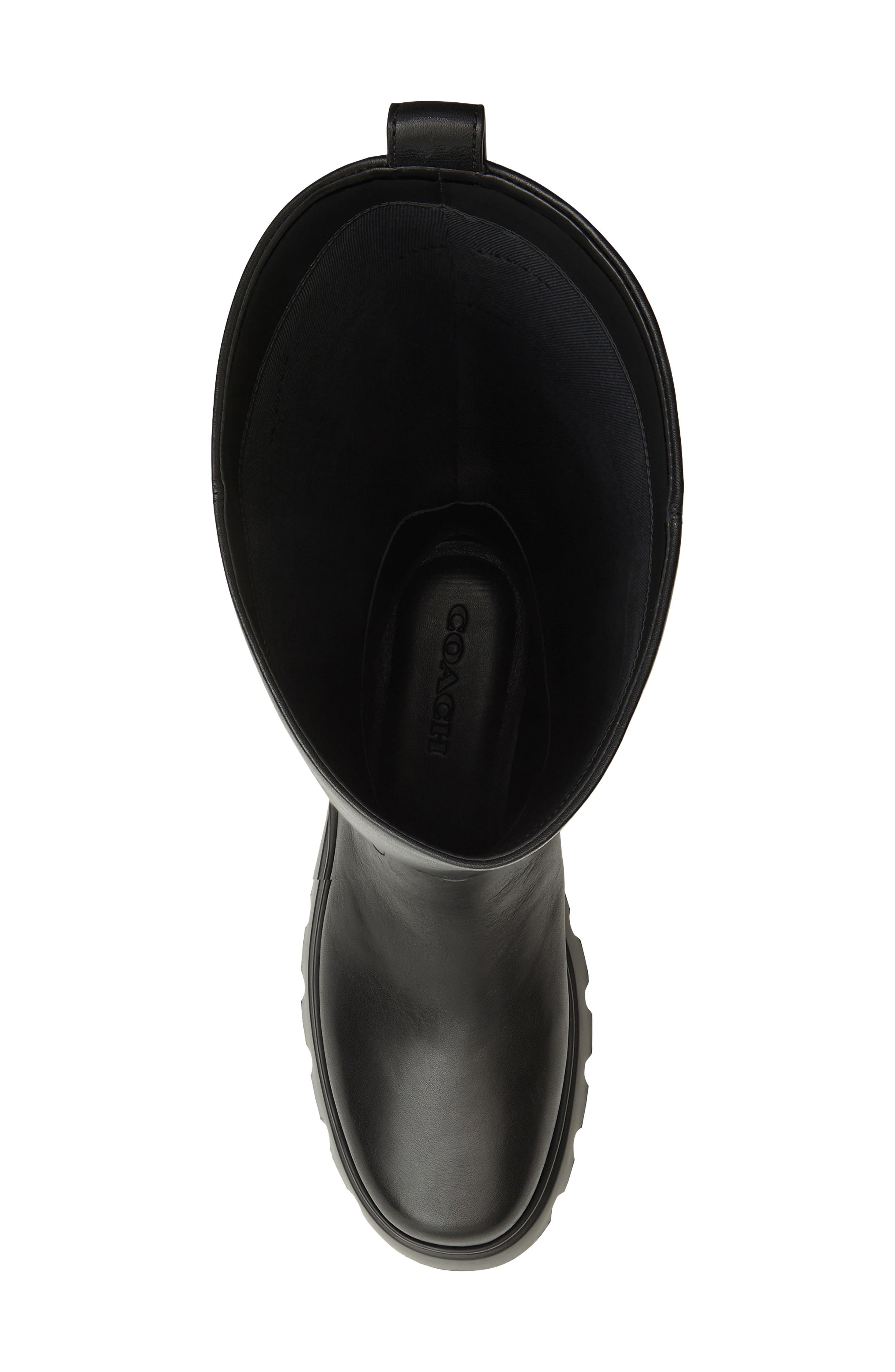Tall Sport Leather Boot, Alternate, color, BLACK