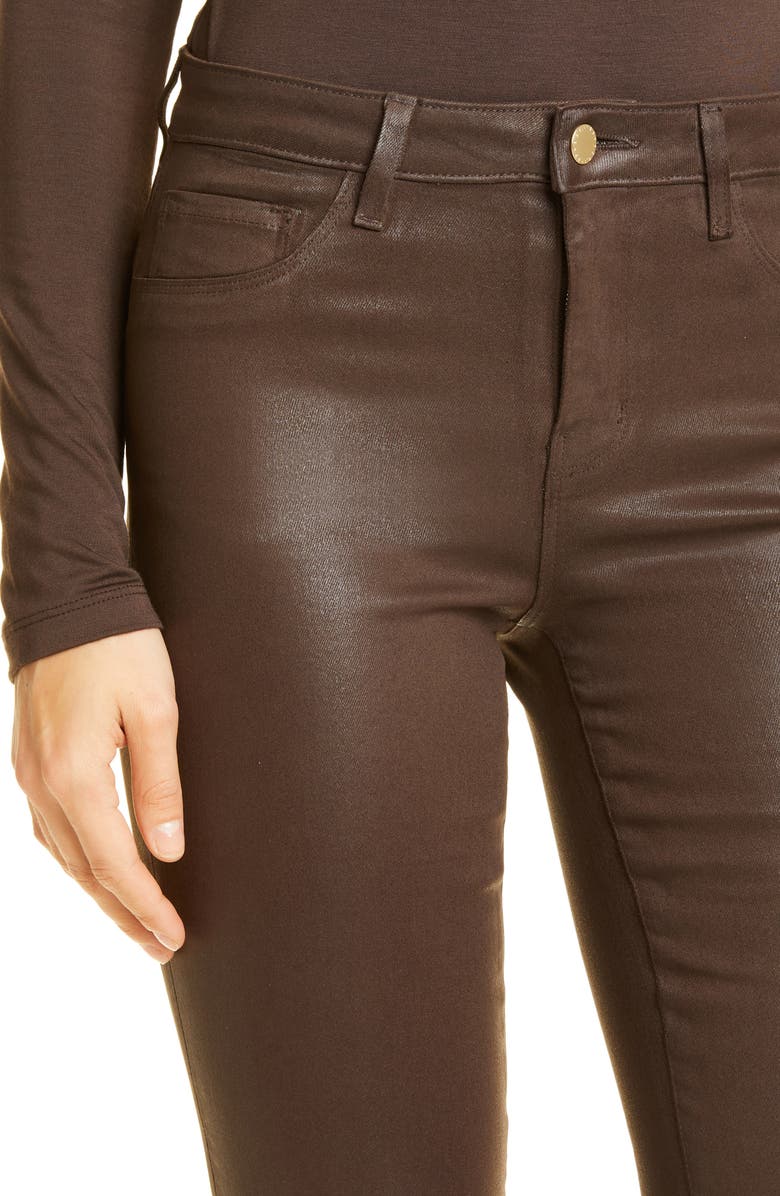 L'AGENCE Kendra High Waist Crop Flare Jeans, Alternate, color,