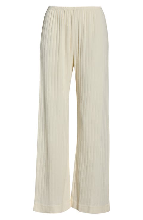 The Pointelle Simple Organic Cotton Crop Pants
