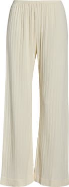 Donni The Pointelle Simple Organic Cotton Crop Pants