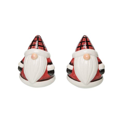 Plaid Gnome 3D Salt and Pepper Shakers