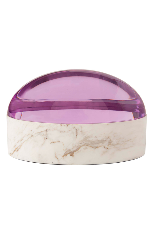Jonathan Adler Marble Globo Box In Lavender