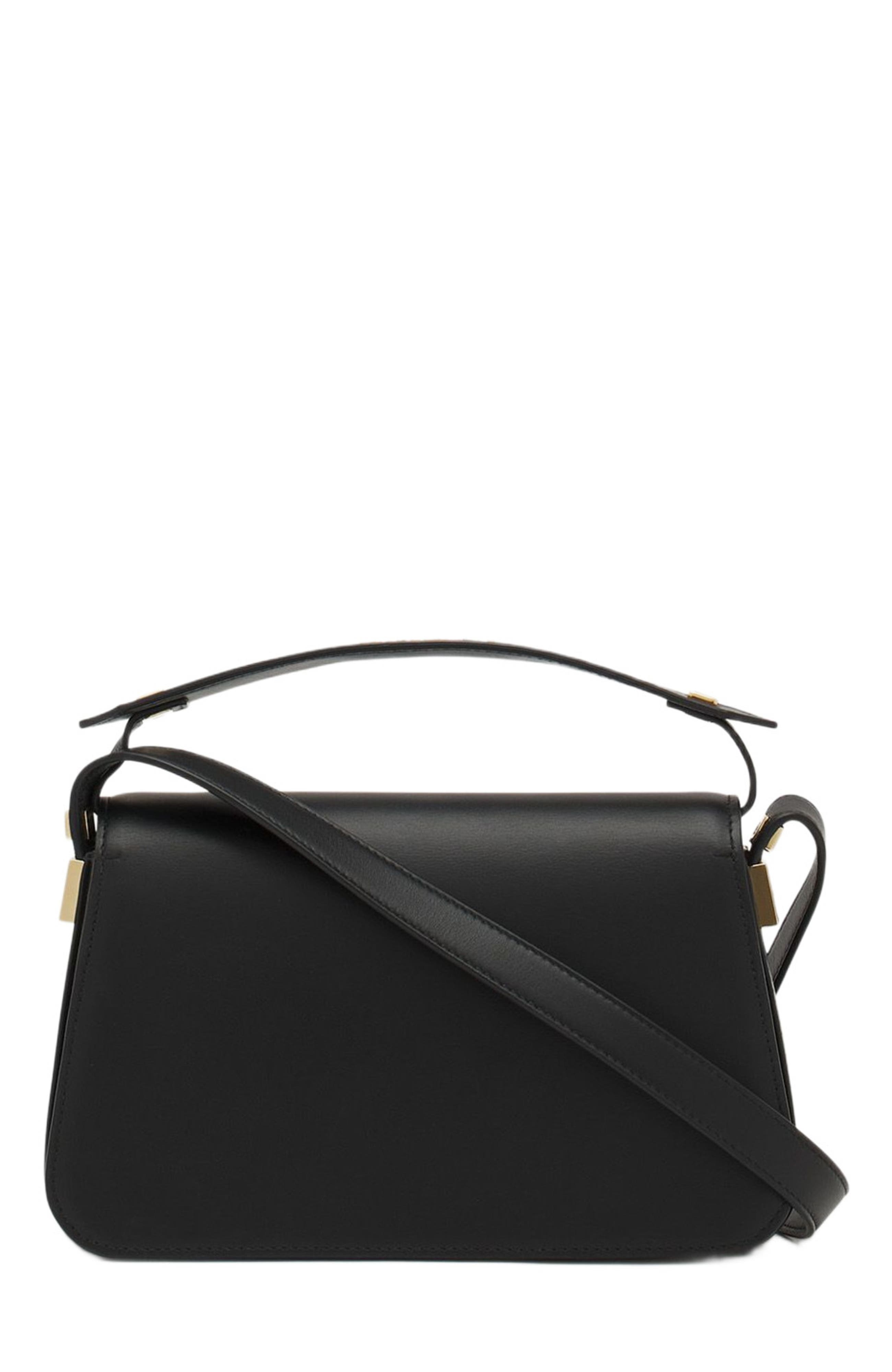 Lanvin Concerto Arpège Leather Bag, Alternate, color, Black
