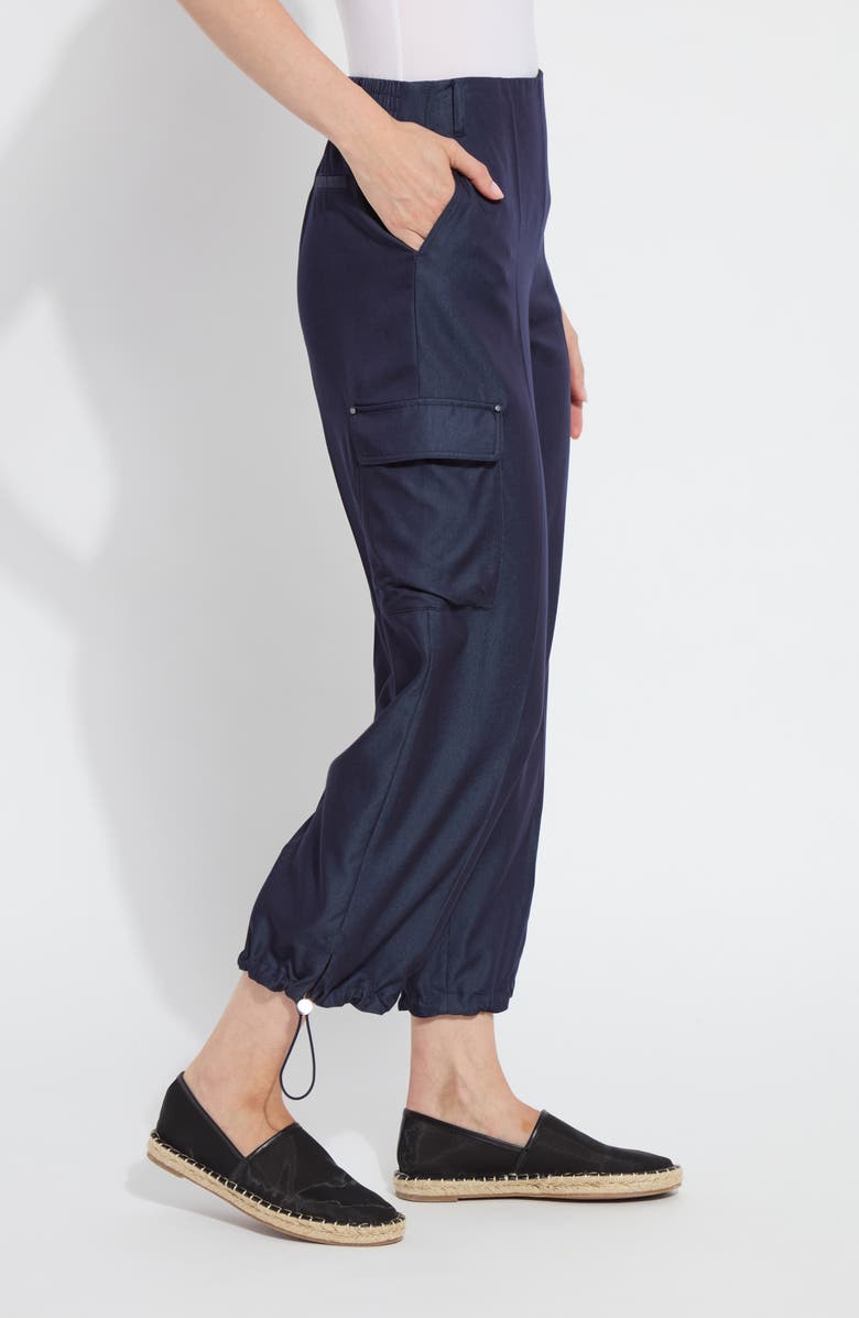 Lysse Monique Tailored Crop Cargo Pants, Alternate, color, Solid Indigo