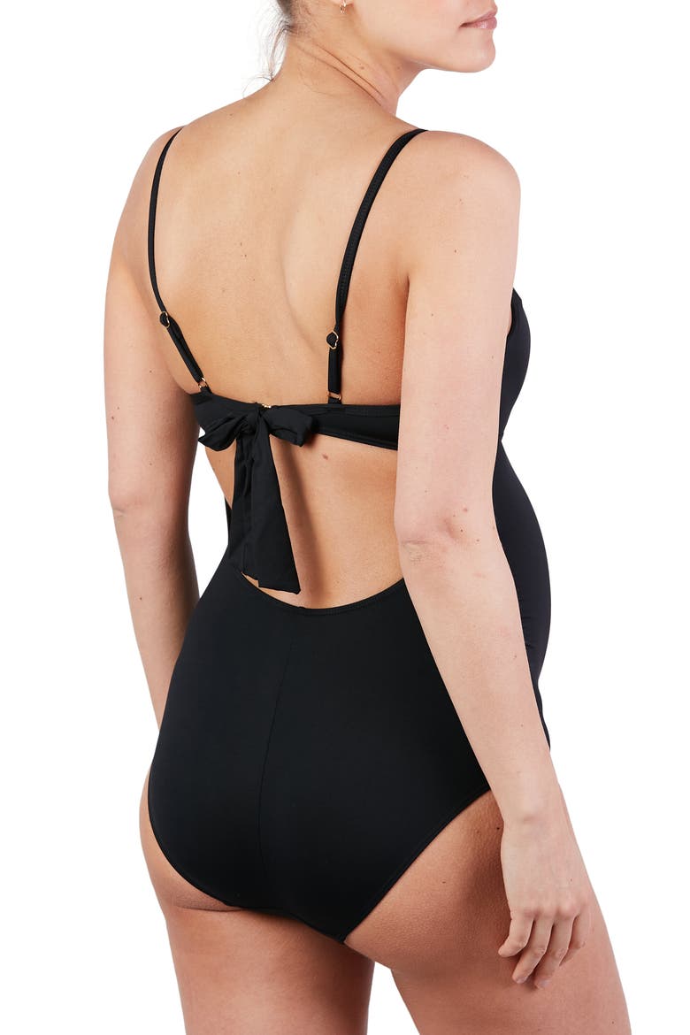Monaco One-Piece Maternity Swimsuit, Alternate, color, BLACK
