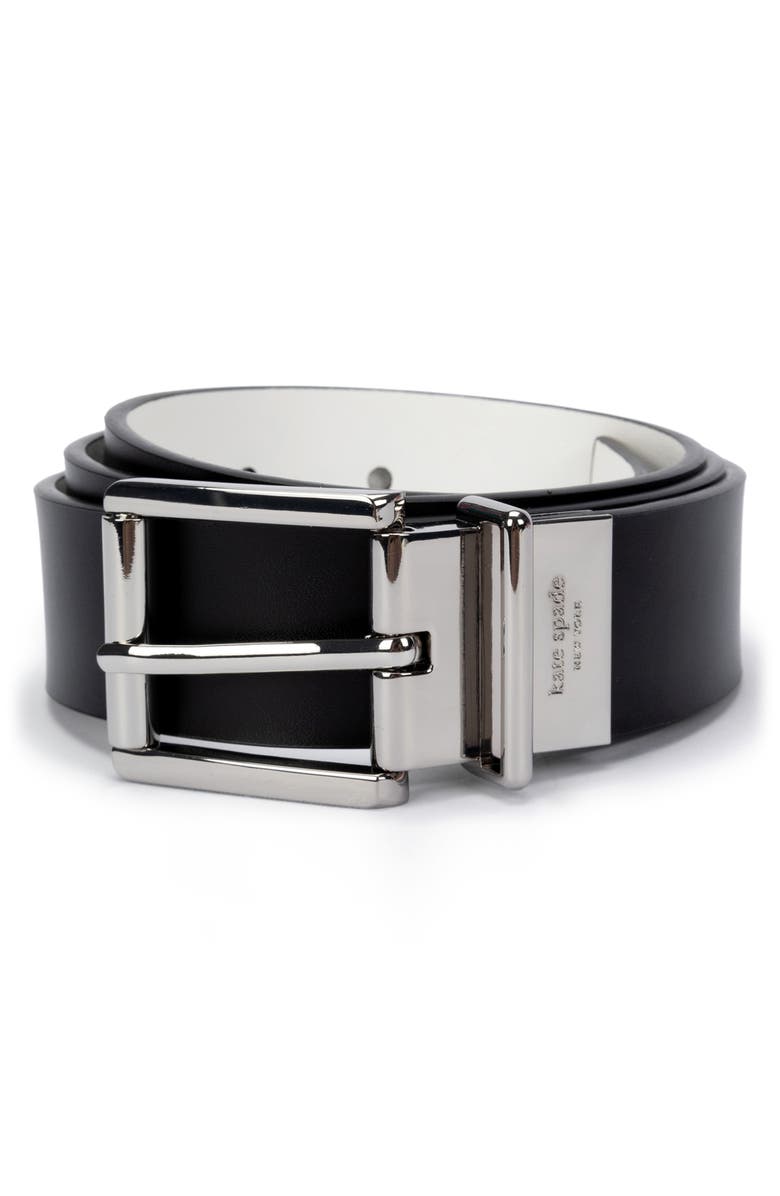 Kate Spade New York reversible belt, Main, color, Black / Nickle