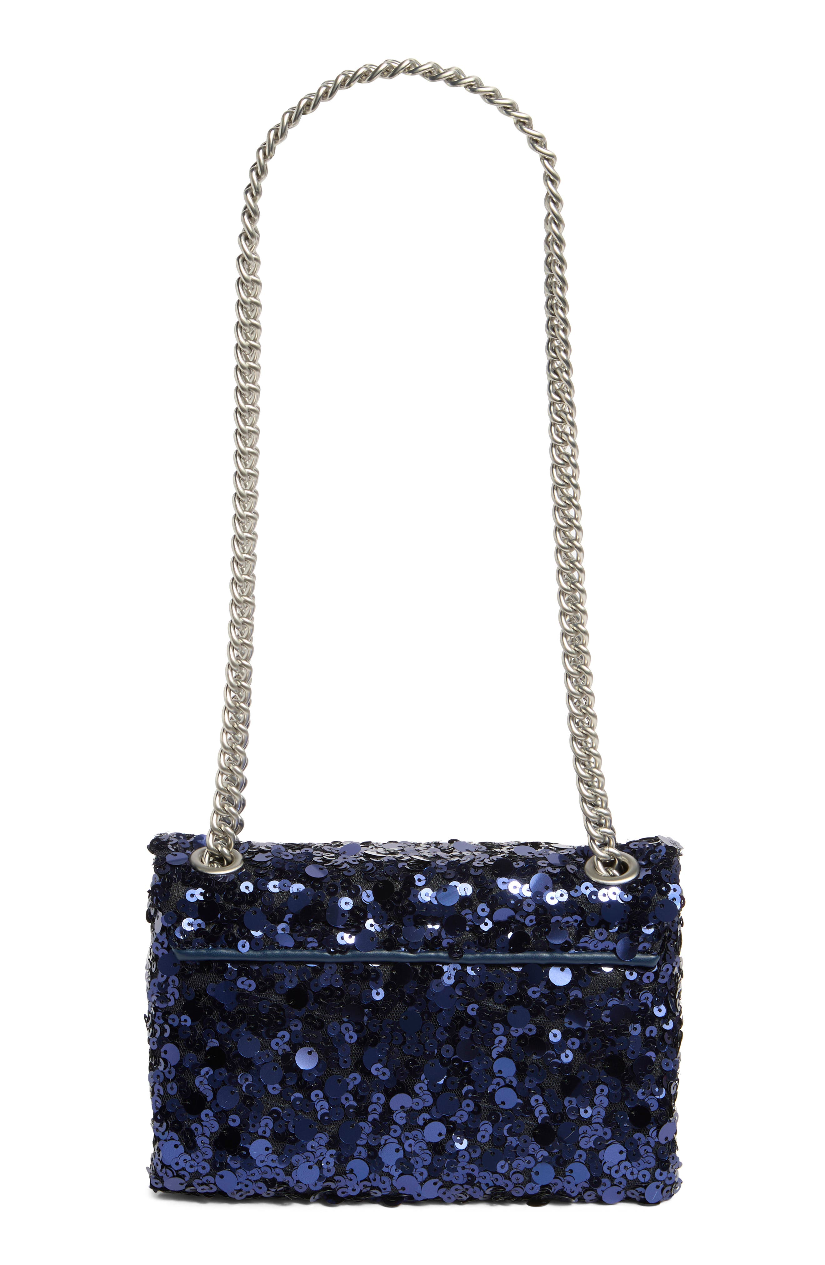 Kurt Geiger London Sequin Mini Braxton Crossbody Bag, Alternate, color, Navy