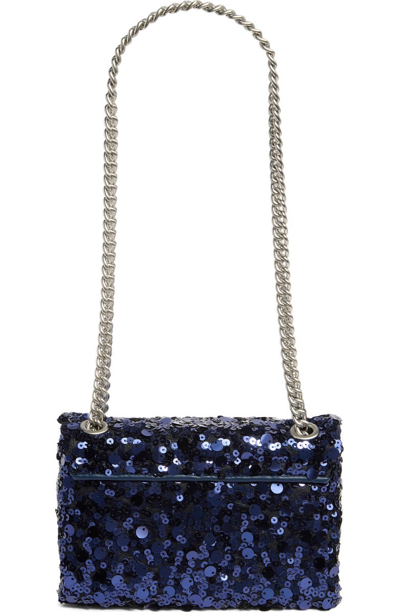 Kurt Geiger London Sequin Mini Braxton Crossbody Bag, Alternate, color, Navy