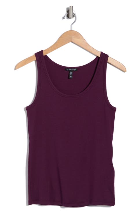 Slim Fit Scoop Neck Stretch Cotton Tank