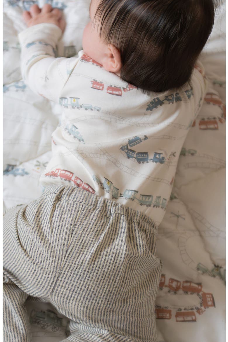 Henley Organic Cotton Bodysuit, Alternate, color, LOCOMOTIVE