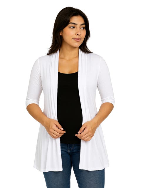 Maternity Loose Fit Open Front Cardigan