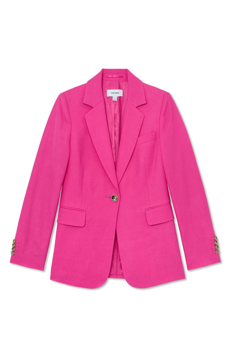 Reiss Charli One-Button Blazer, Alternate, color, Pink