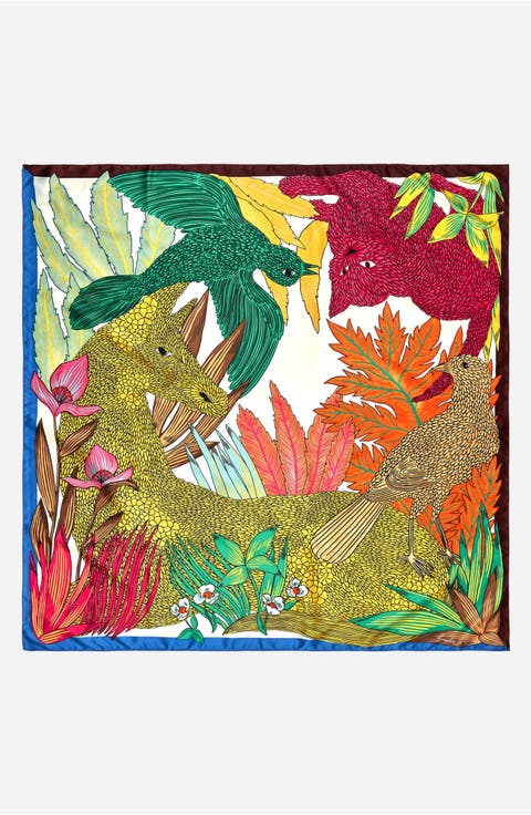 Animals Tropical Vegetation Scarf