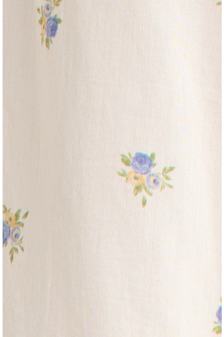 Holly Floral Print Sleep Dress, Alternate, color, IVORY PETITE ROSE