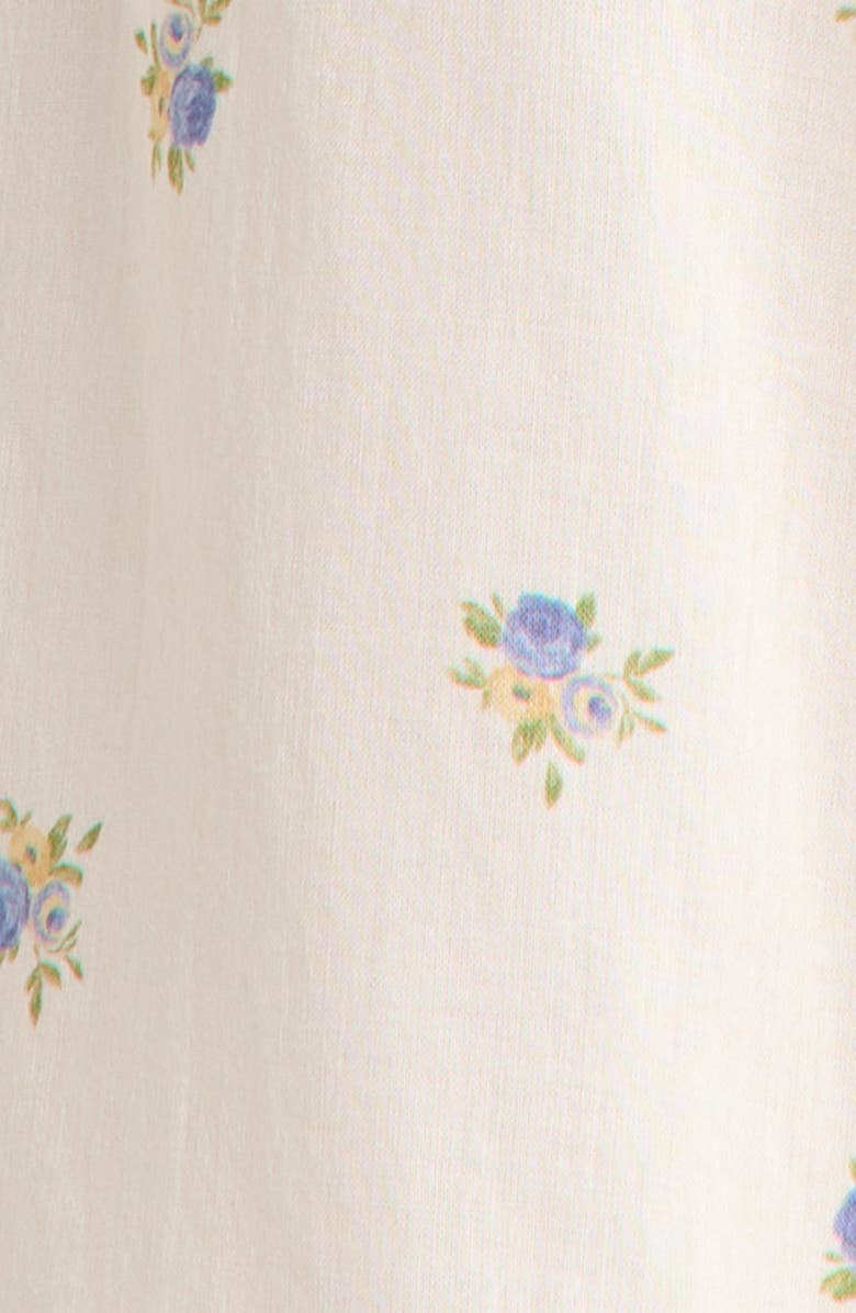 Reformation Holly Floral Print Sleep Dress, Alternate, color, Ivory Petite Rose