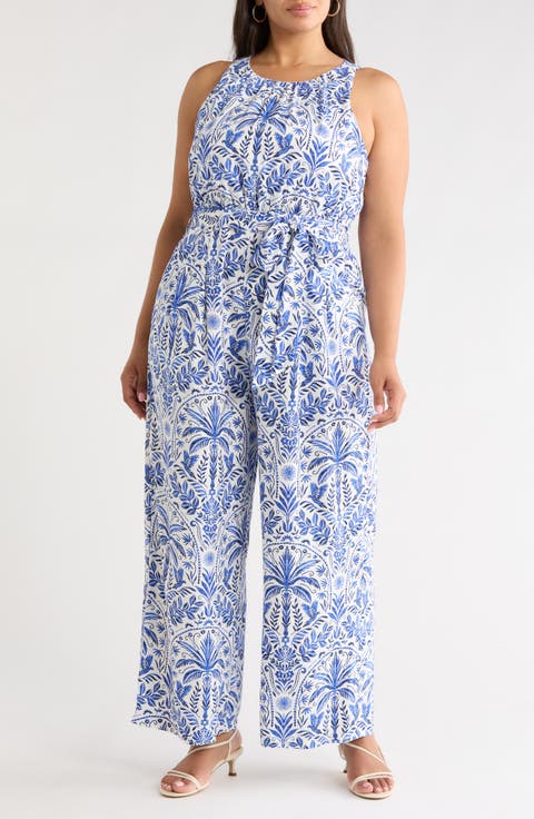 Romina Tropical Jora Sleeveless Jumpsuit (Plus)