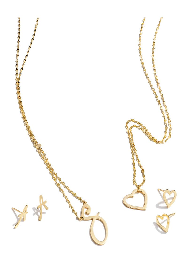 Jewelry 'Spellbound' Initial Pendant Necklace, Alternate, color, YELLOW GOLD/ E