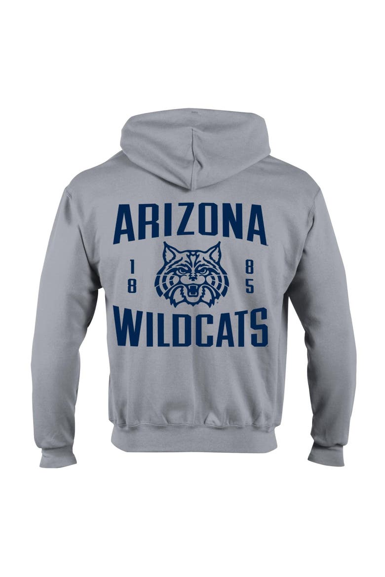 Men's Champion  Heather Gray Arizona Wildcats Varsity Powerblend Full-Zip Fleece Hoodie, Alternate, color, Heather Gray
