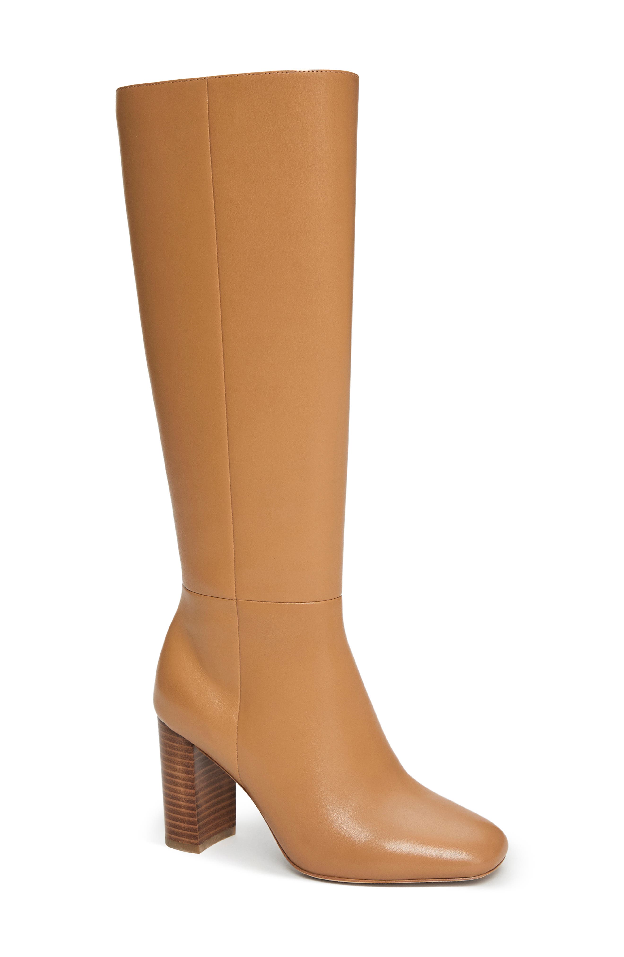 Keely Knee High Boot, Main, color, COGNAC