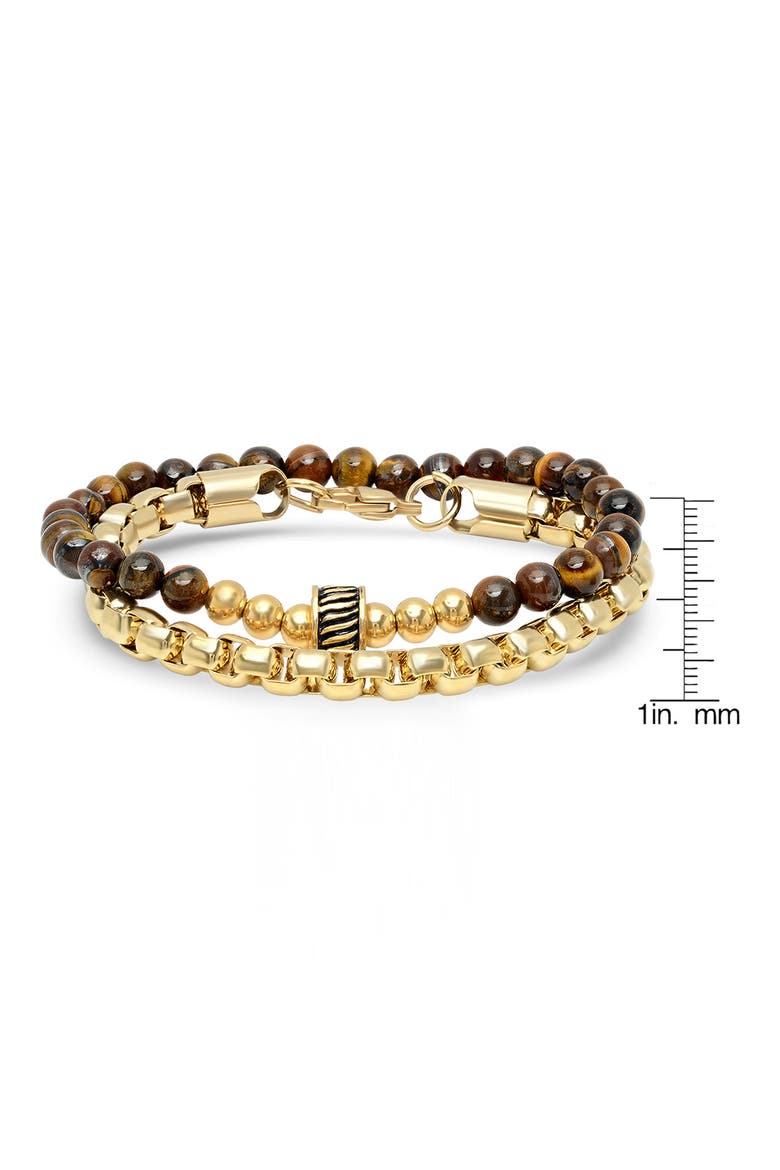Beaded Bracelets - Set of 2, Alternate, color, METALLIC