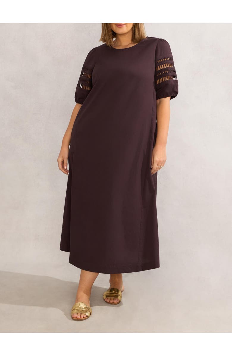 Live Unlimited Puff Sleeve Midaxi Dress, Alternate, color, Chocolate