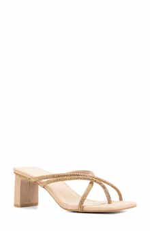 Fashion to Figure Nikita Pavé Crystal Slide Sandal - Wide Width